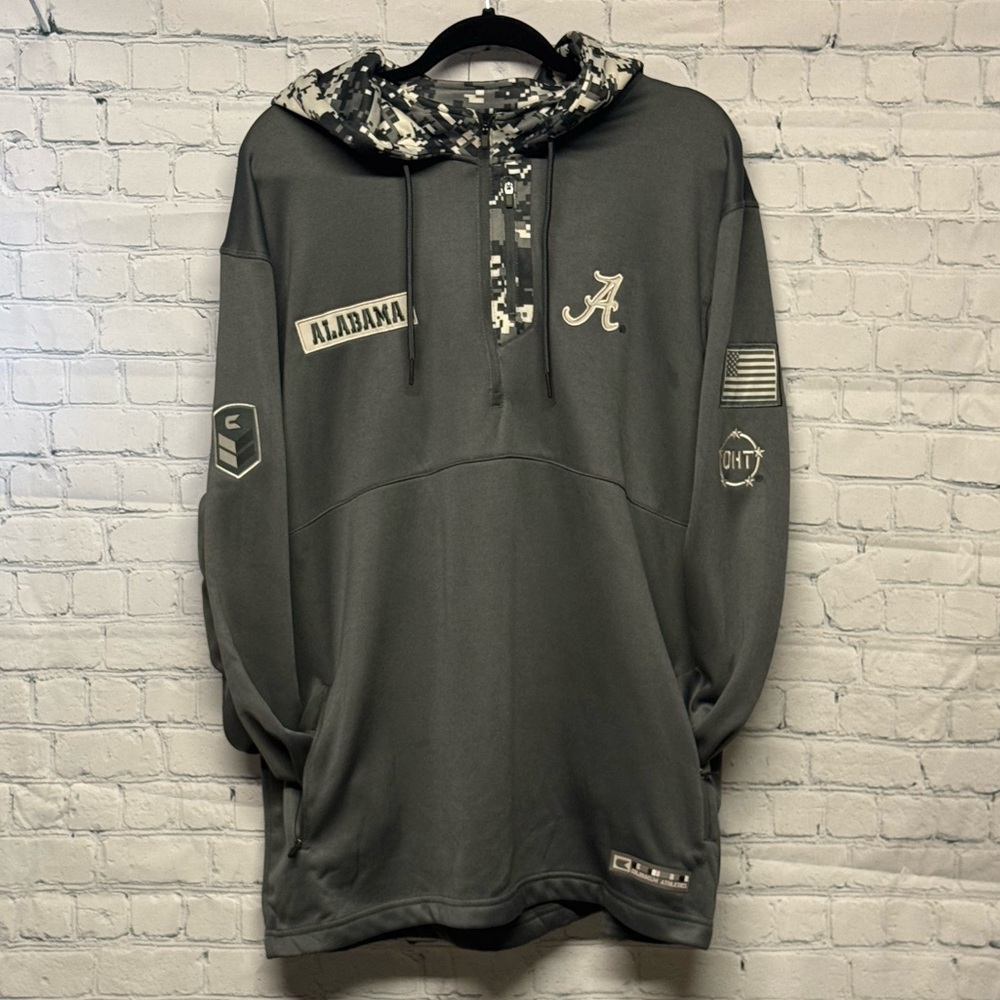 OHT Alabama Crimson Tide Military Appreciation Quarter Zip Hoodie